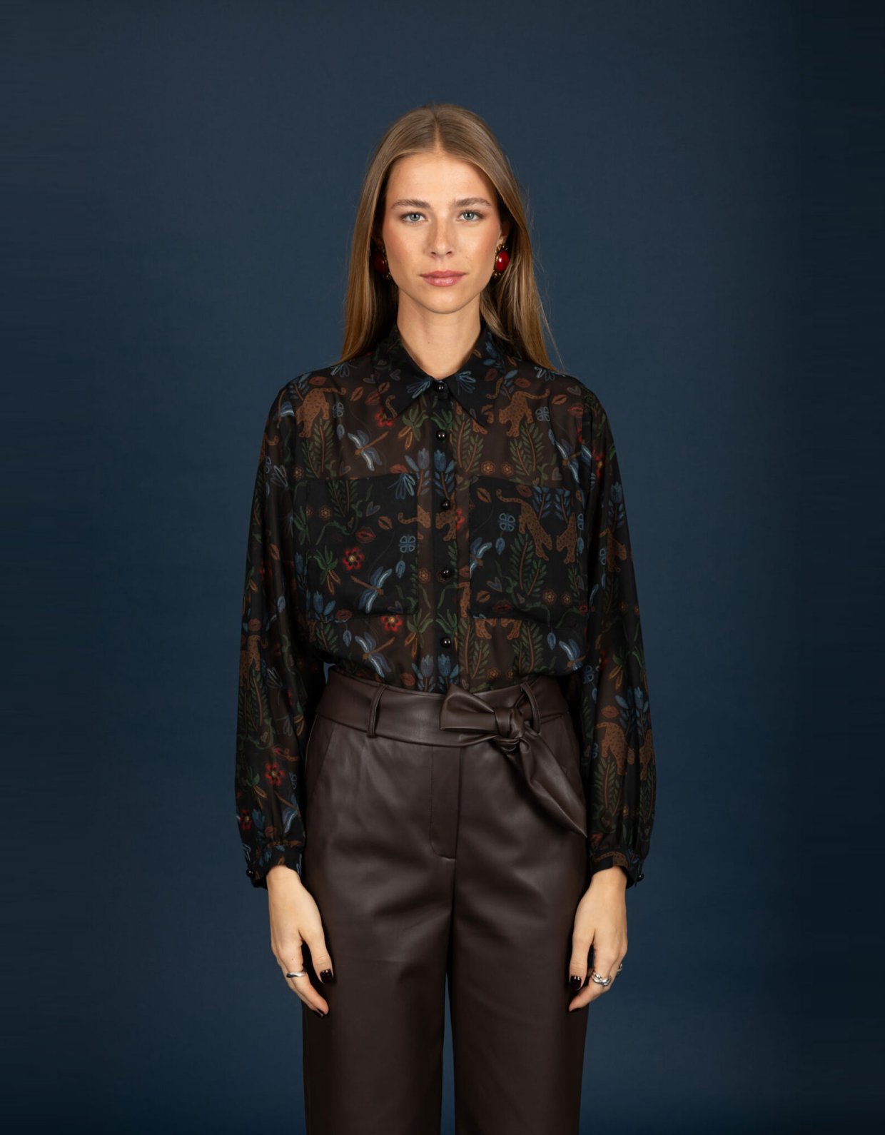 Chaton Ennui chiffon shirt