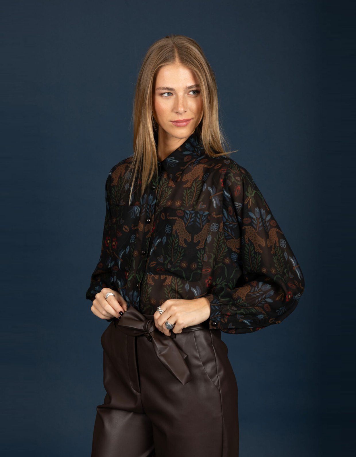 Chaton Ennui chiffon shirt