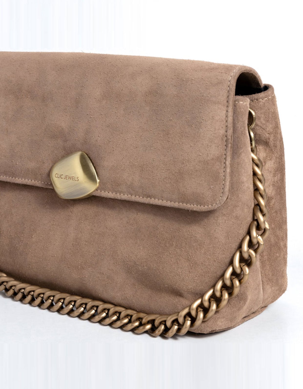 Clic Jewels Ciara large bag mocha suede