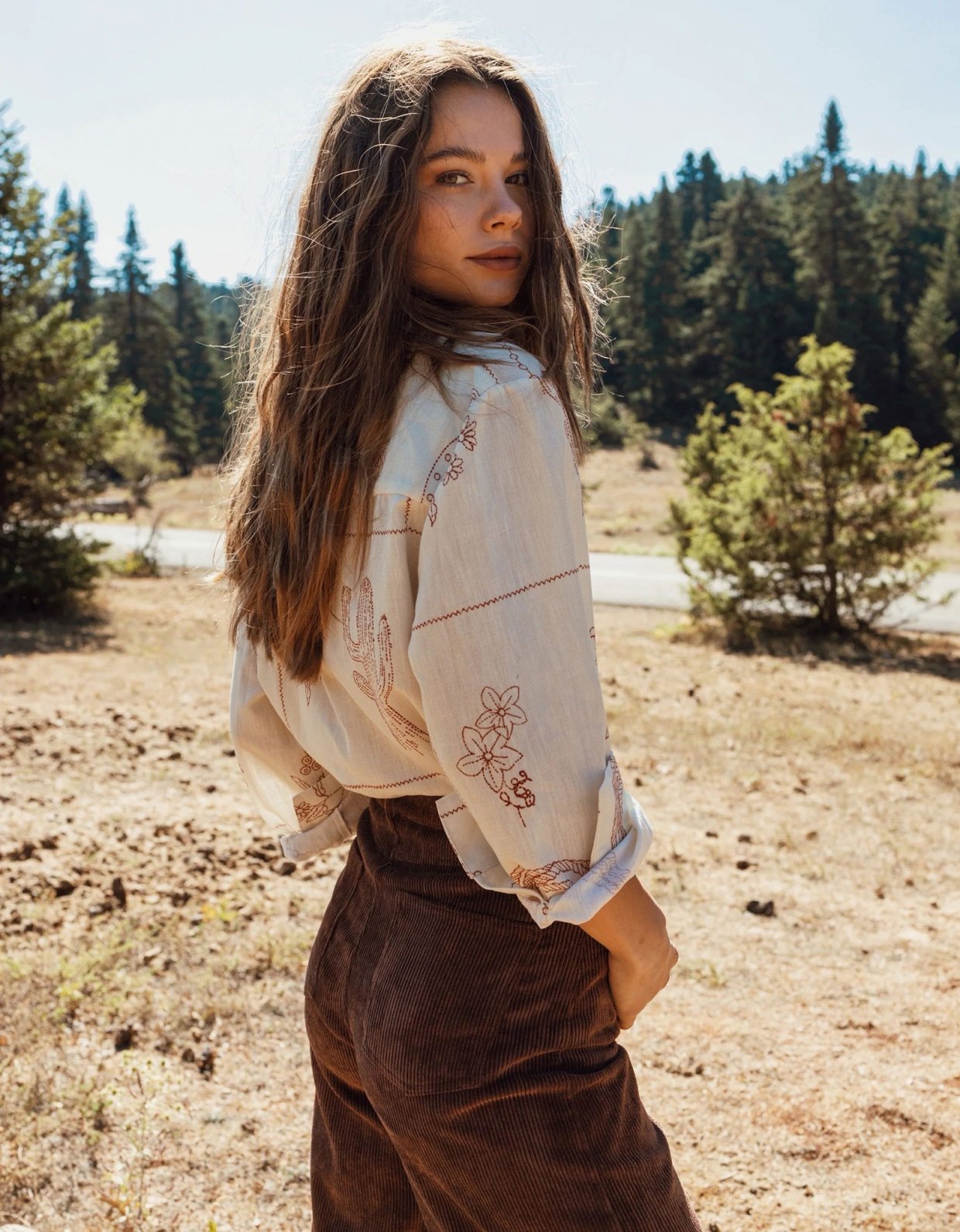 Abstracto Etta pants brown