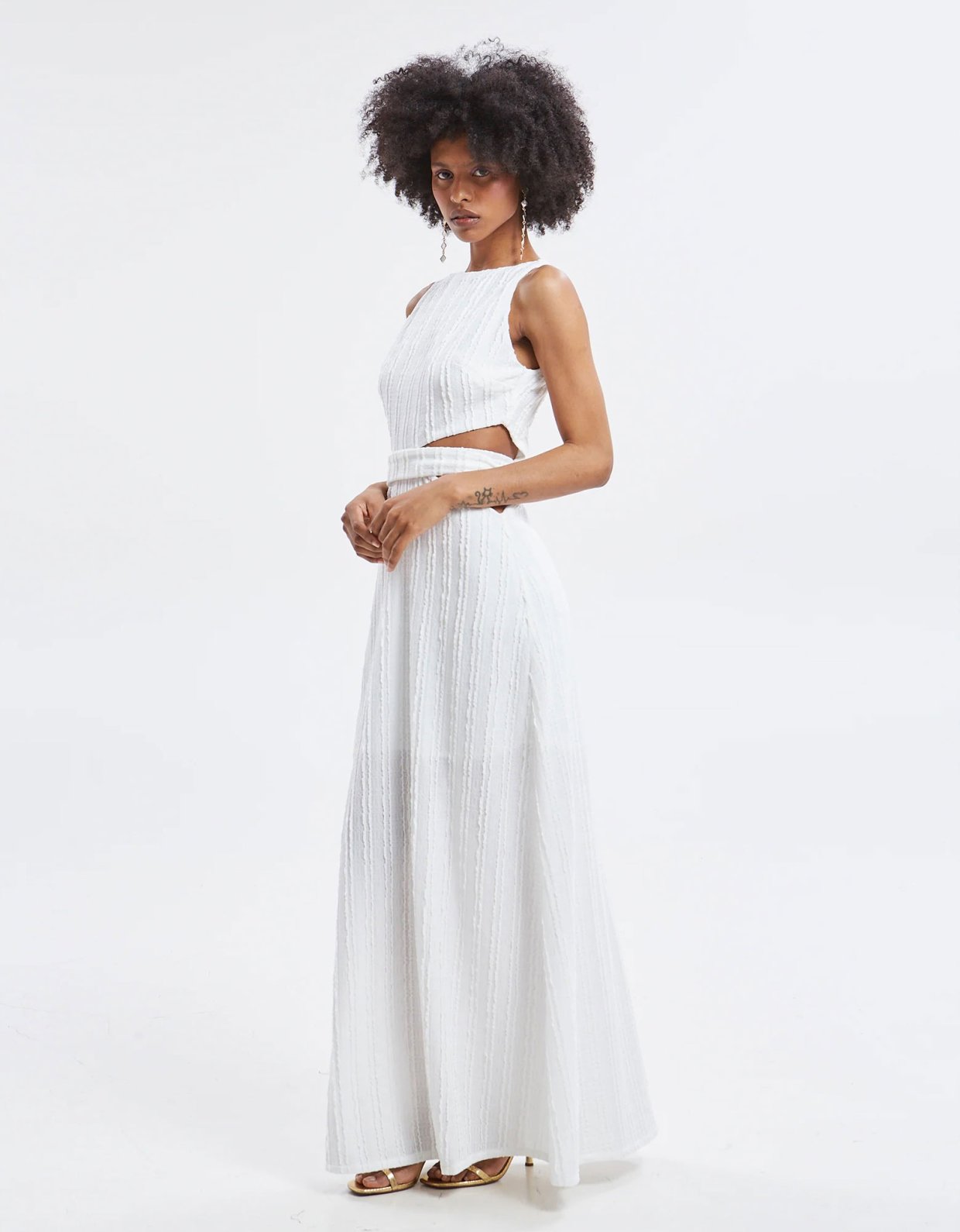 Ananke Clothing Lucina lace cut out dress white
