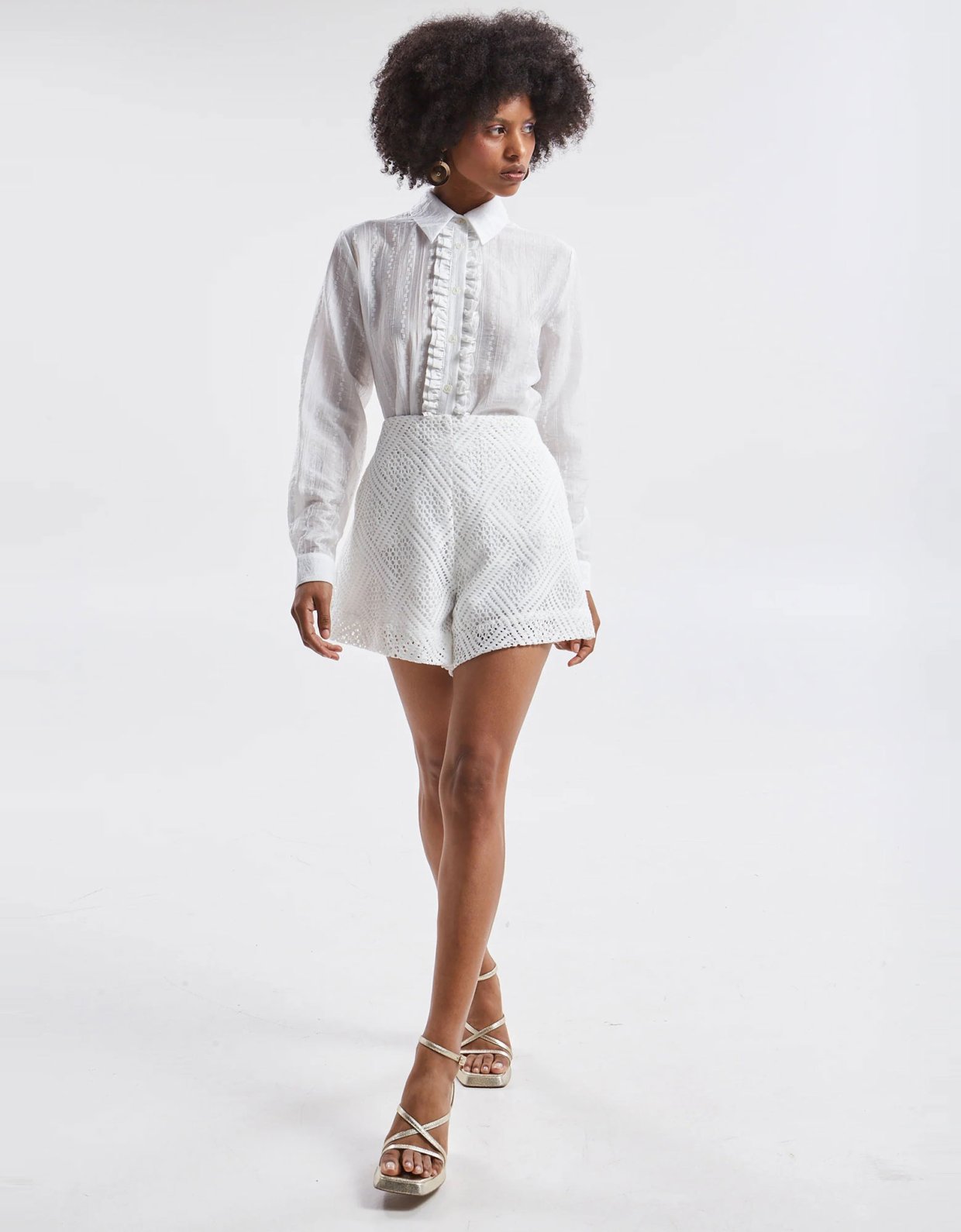 Ananke Clothing Nora knitted shorts white