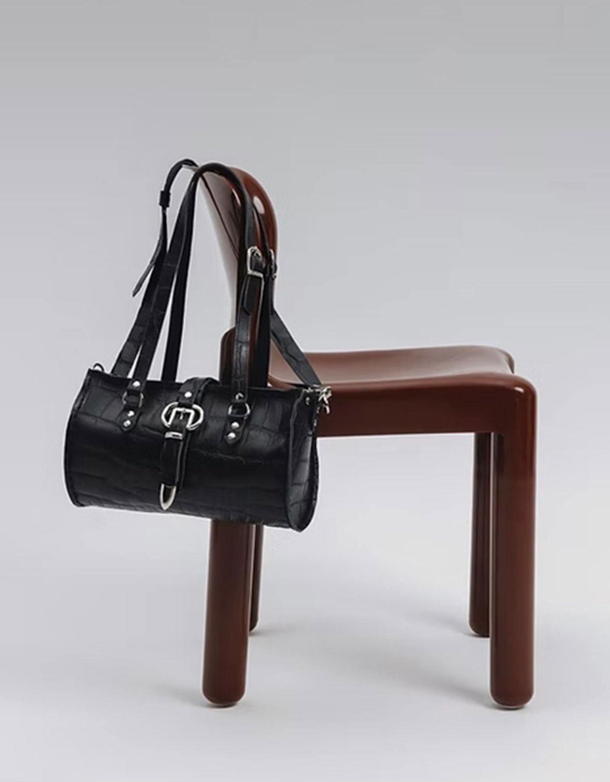 Individual Art Leather Endlessly bag black-nickel