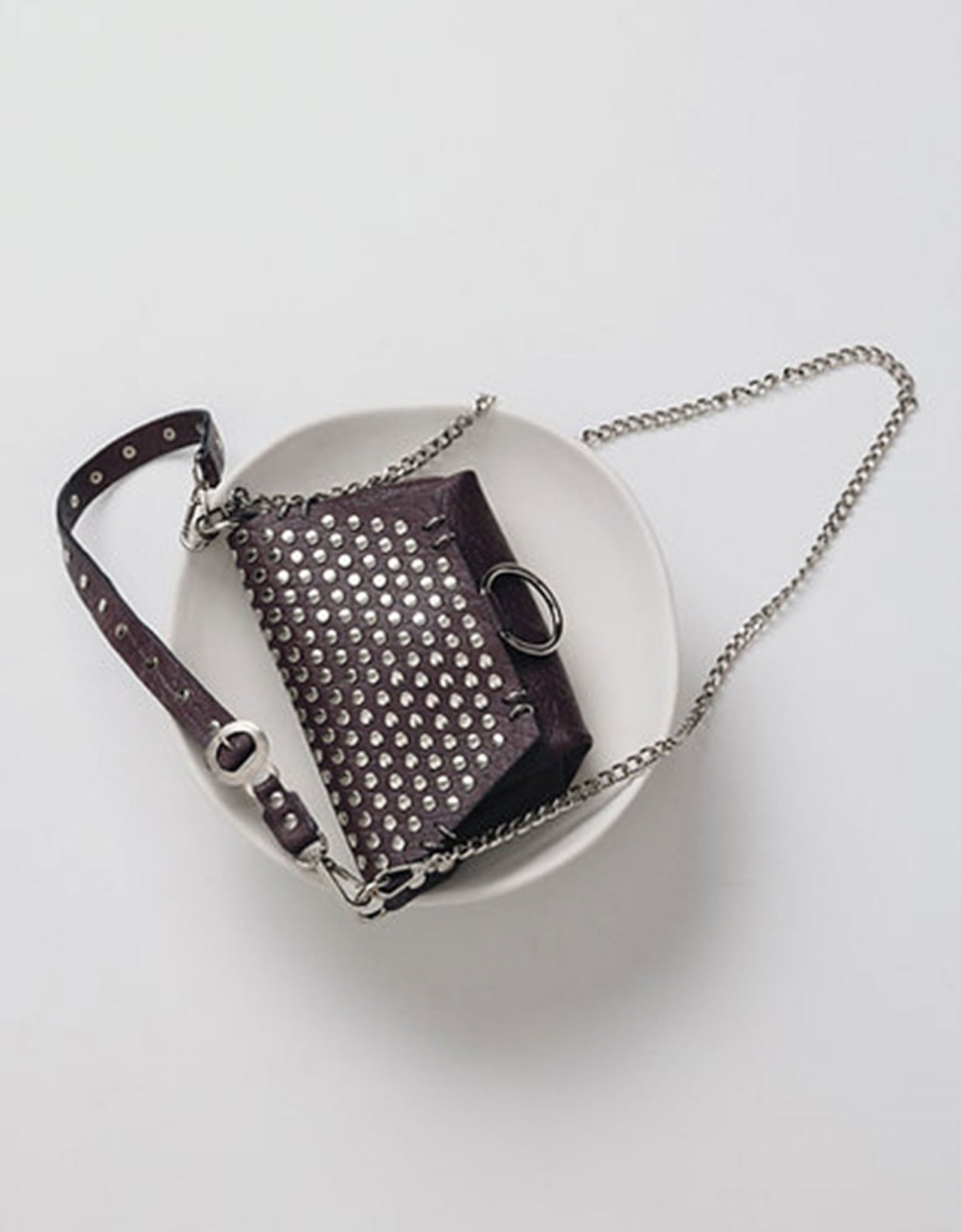 Individual Art Leather Rosemary bag dark plum-nickel