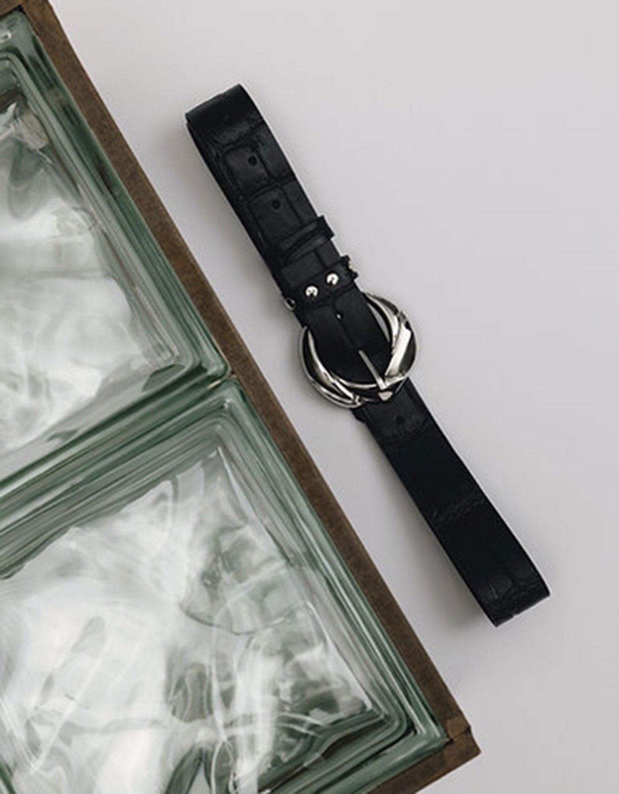 Individual Art Leather Wandering star belt black-nickel