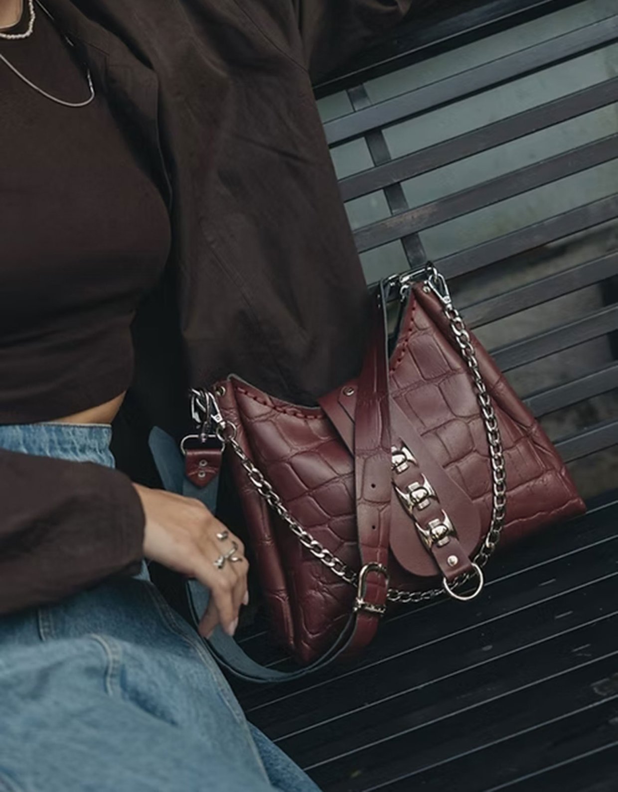 Individual Art Leather Emmalene bag cherry-nickel