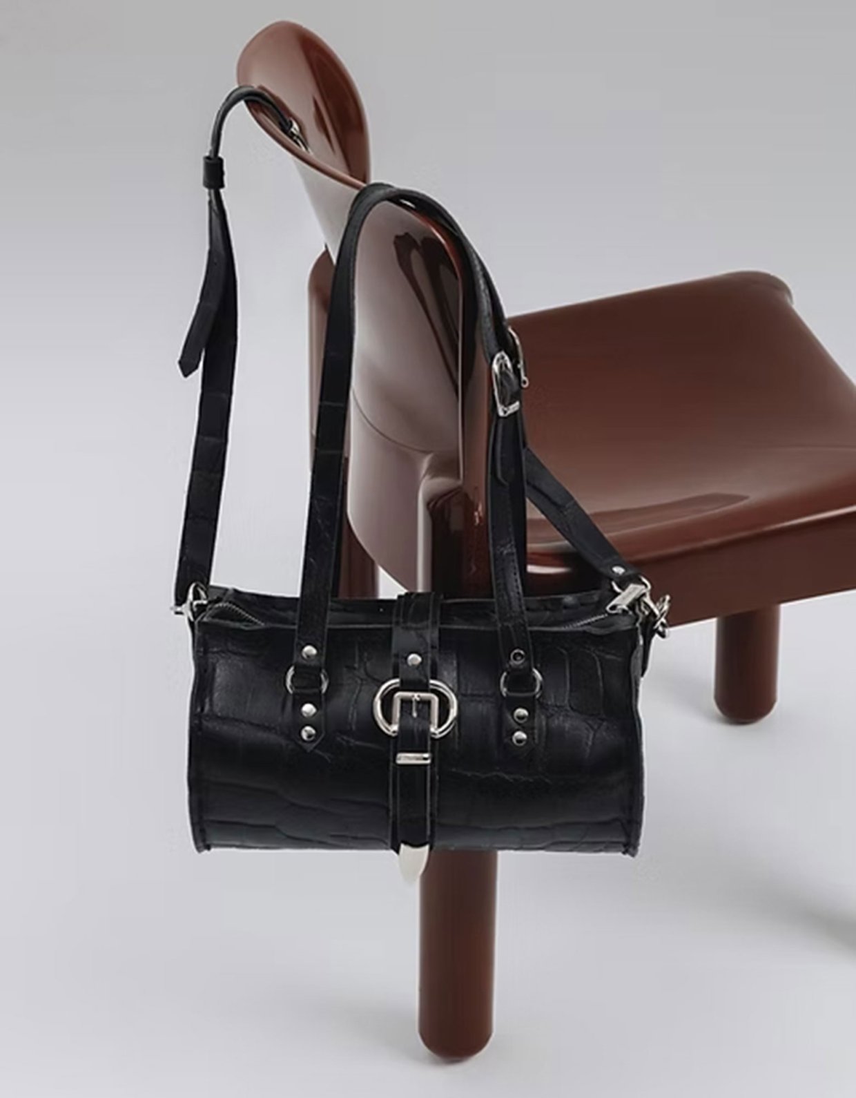 Individual Art Leather Endlessly bag black-nickel