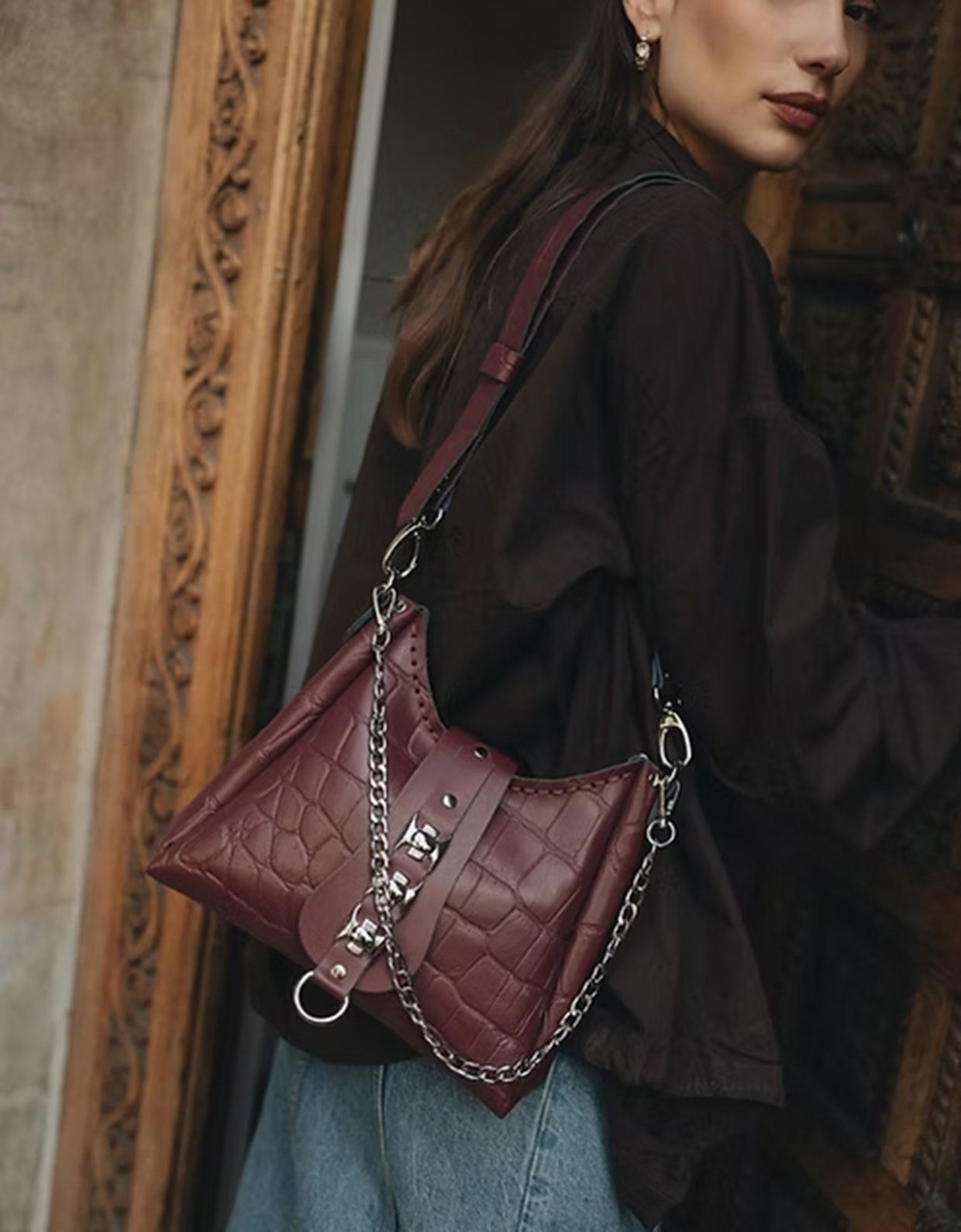 Individual Art Leather Emmalene bag cherry-nickel