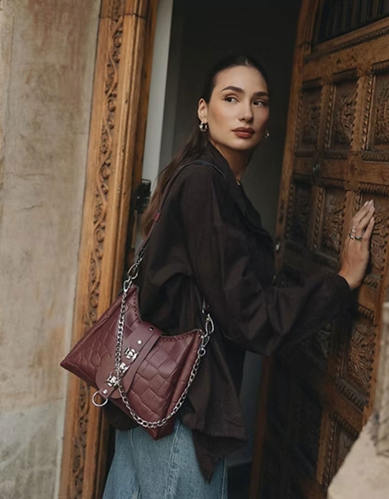 Individual Art Leather Emmalene bag cherry-nickel