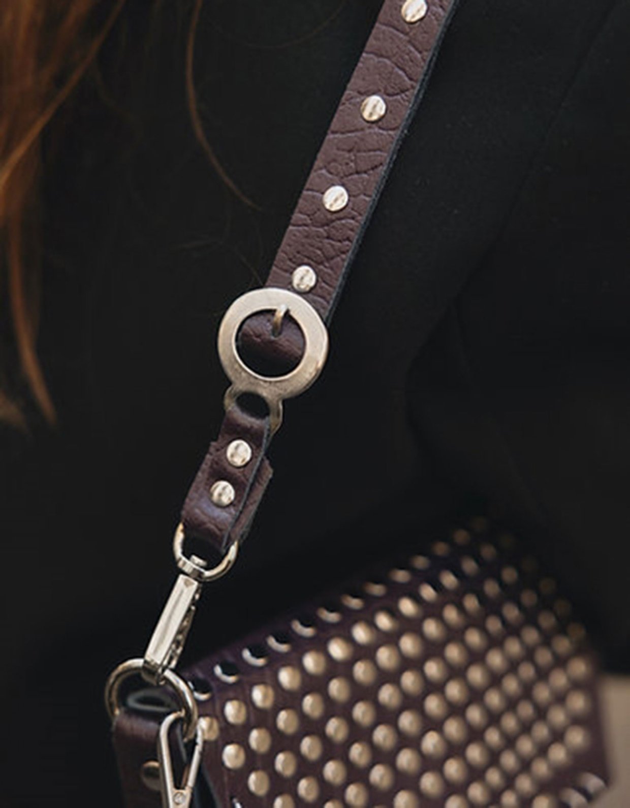 Individual Art Leather Rosemary bag dark plum-nickel