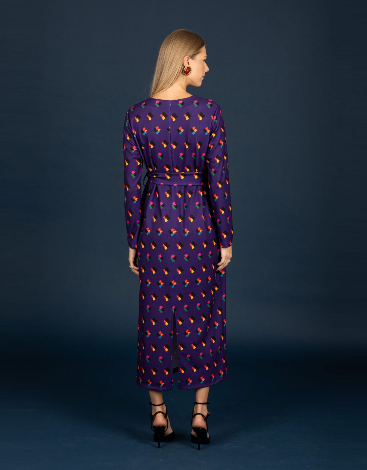 Chaton Adele slim dress purple