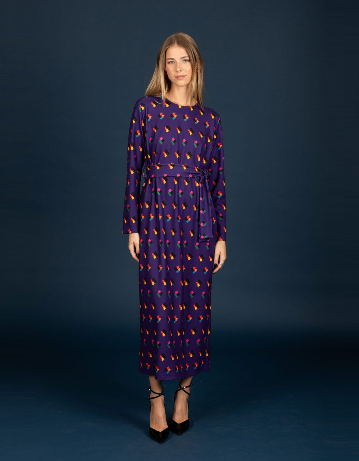 Chaton Adele slim dress purple