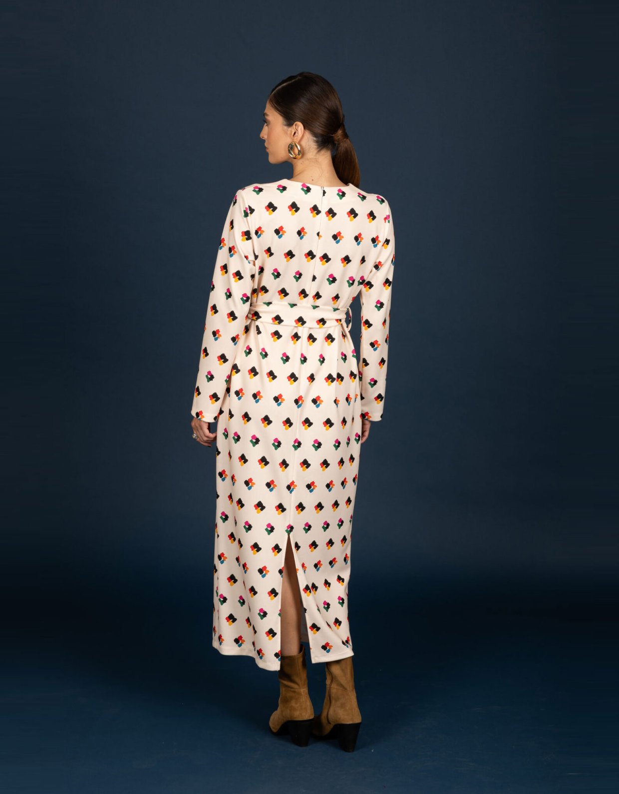 Chaton Adele slim dress ecru