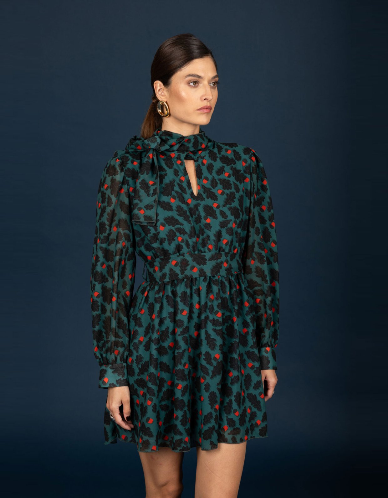 Chaton Diane chiffon short dress