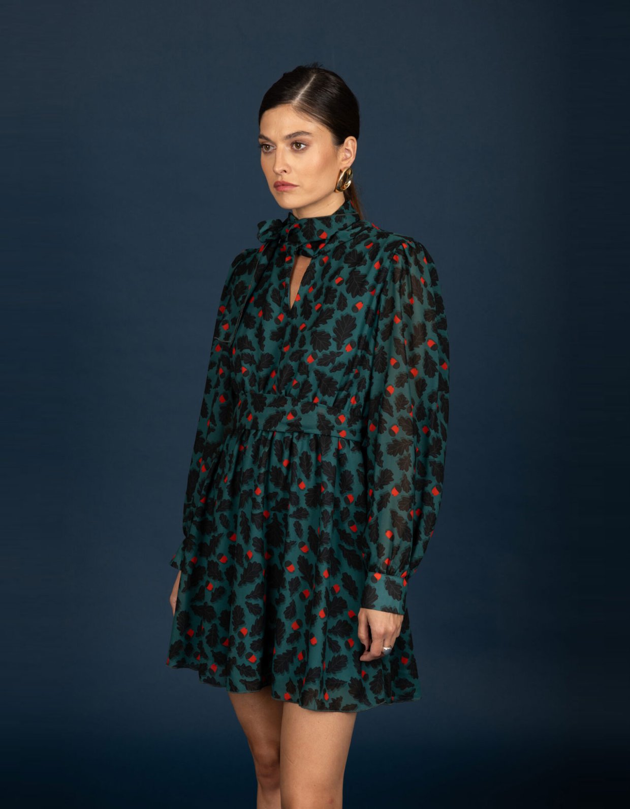 Chaton Diane chiffon short dress