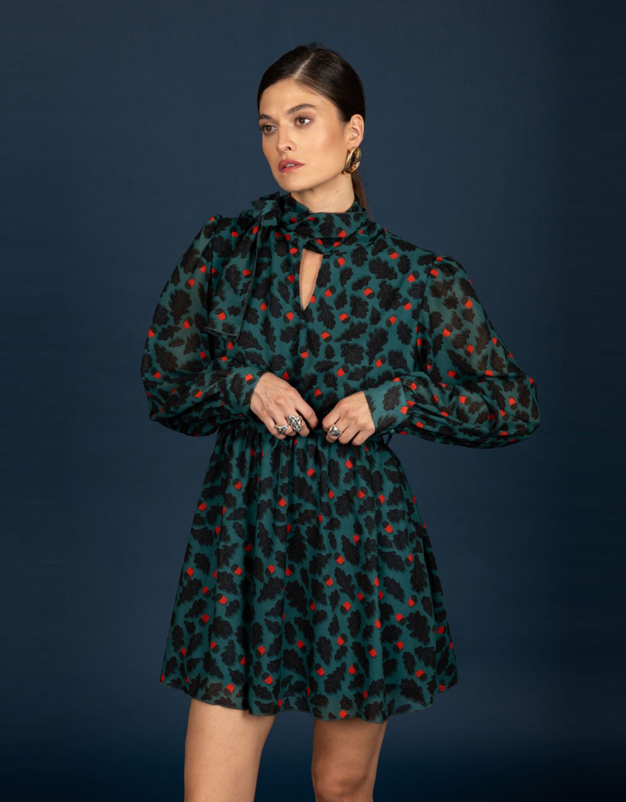 Chaton Diane chiffon short dress