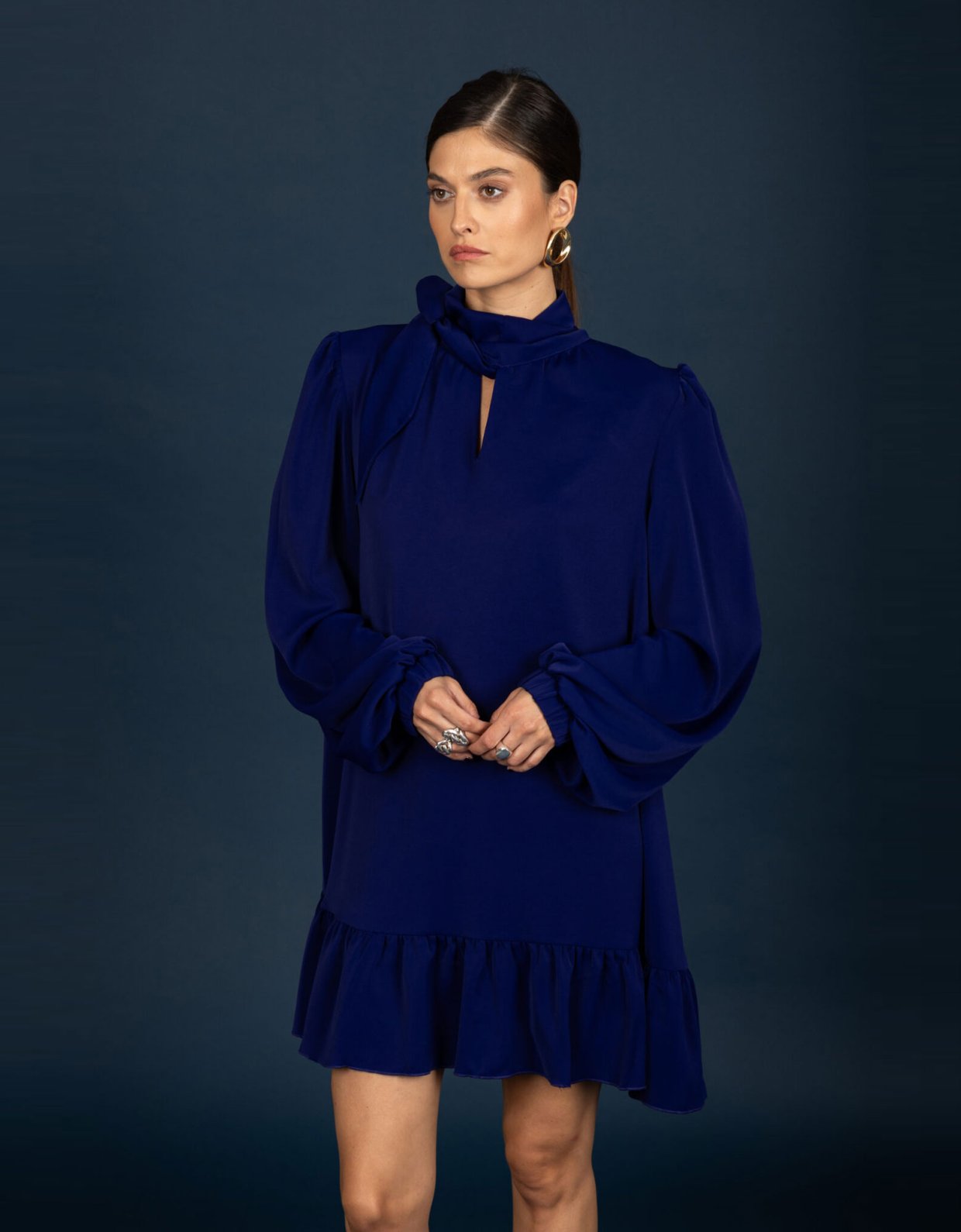 Chaton Corinne oversize dress ink blue