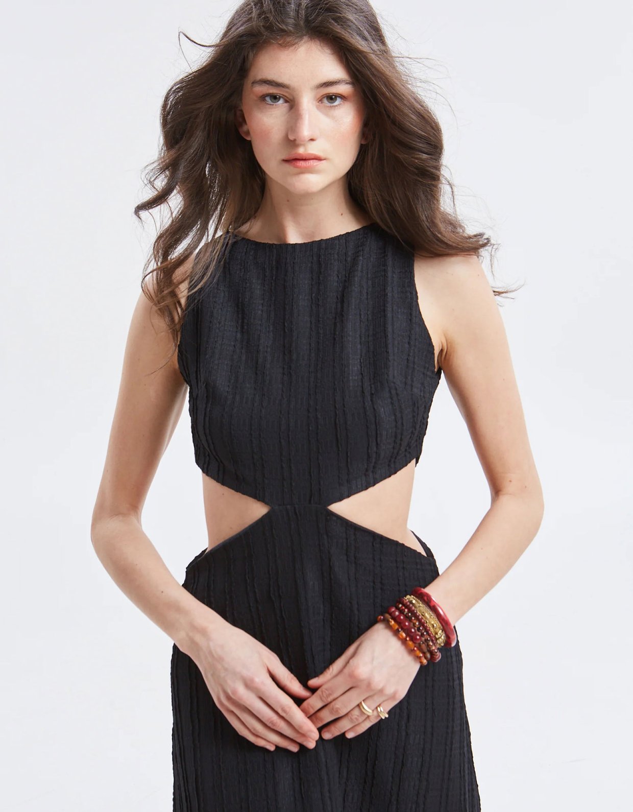 Ananke Clothing Lucina lace cut out dress black