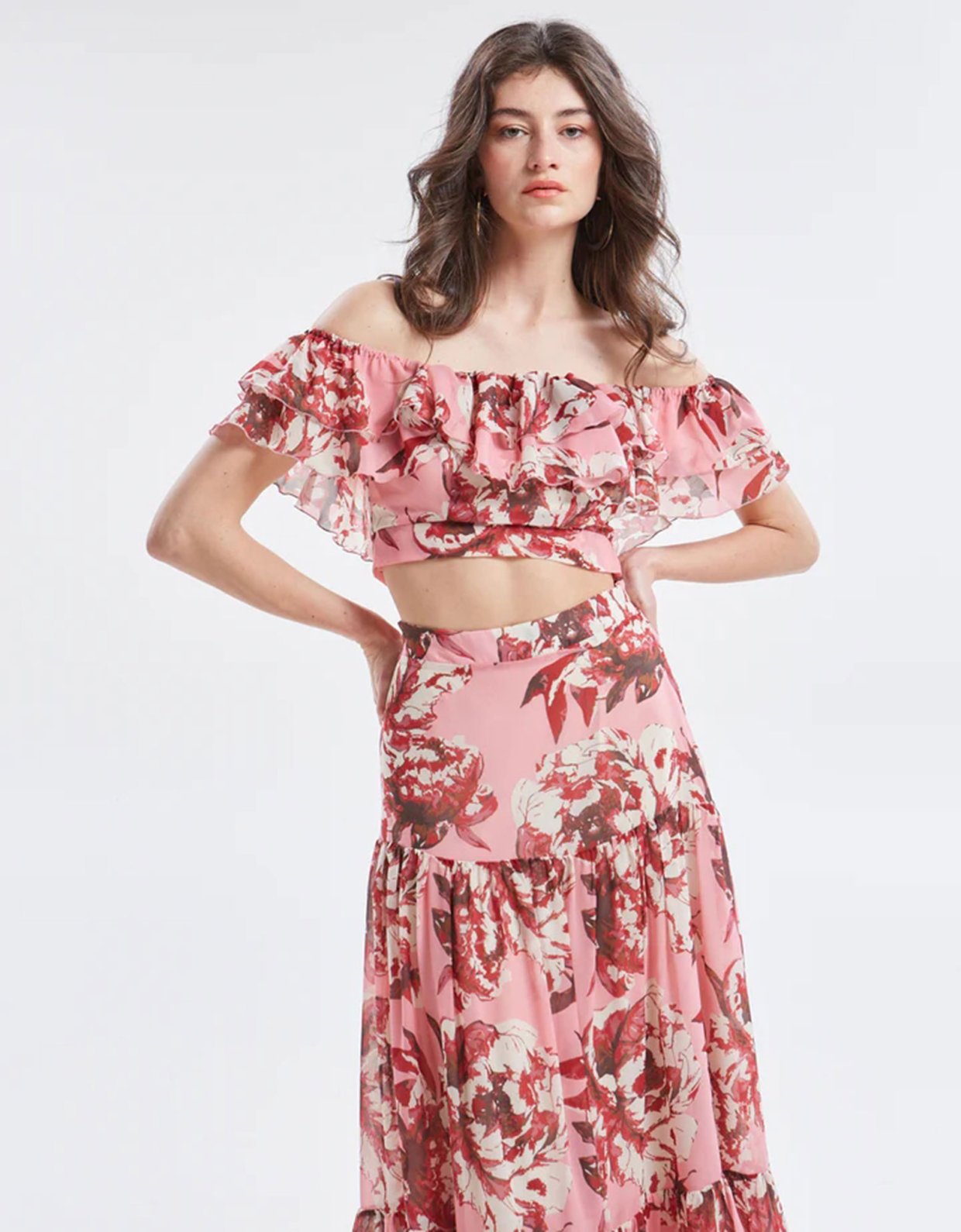 Ananke Clothing Oriane floral ruffle skirt