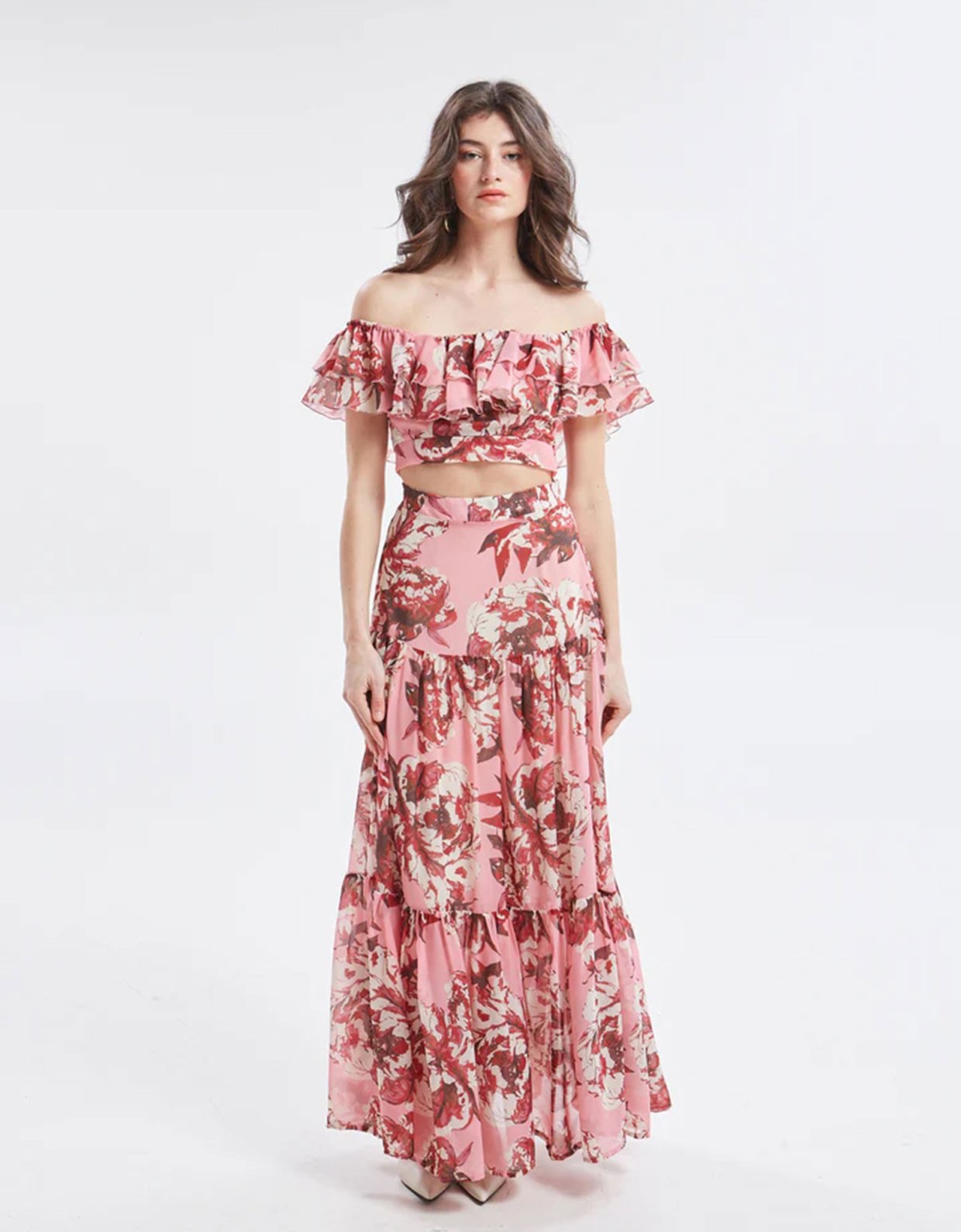 Ananke Clothing Oriane floral ruffle skirt