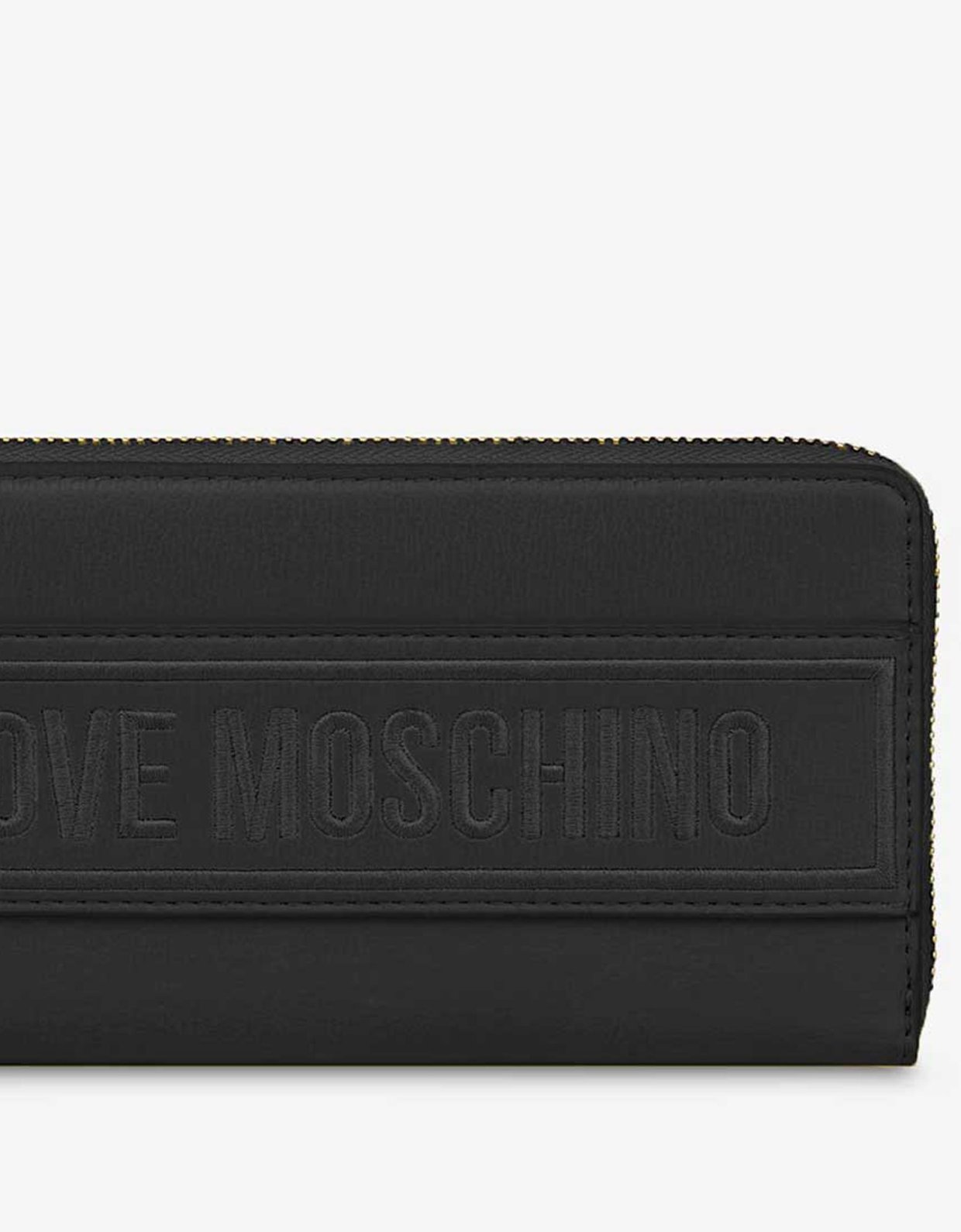Love Moschino Billboard zip around wallet nero