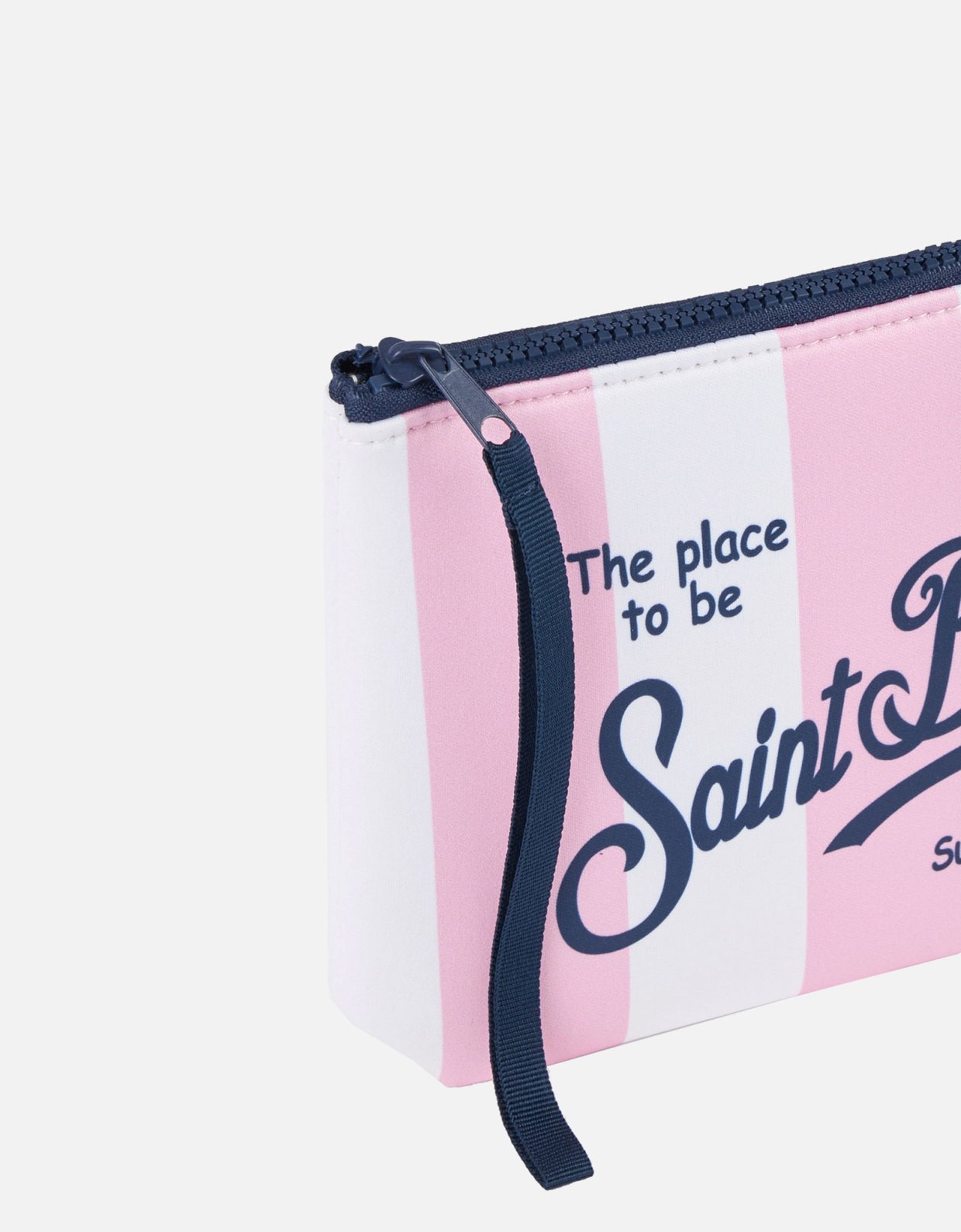 MC2 Saint Barth Aline scuba pochette pink with striped print