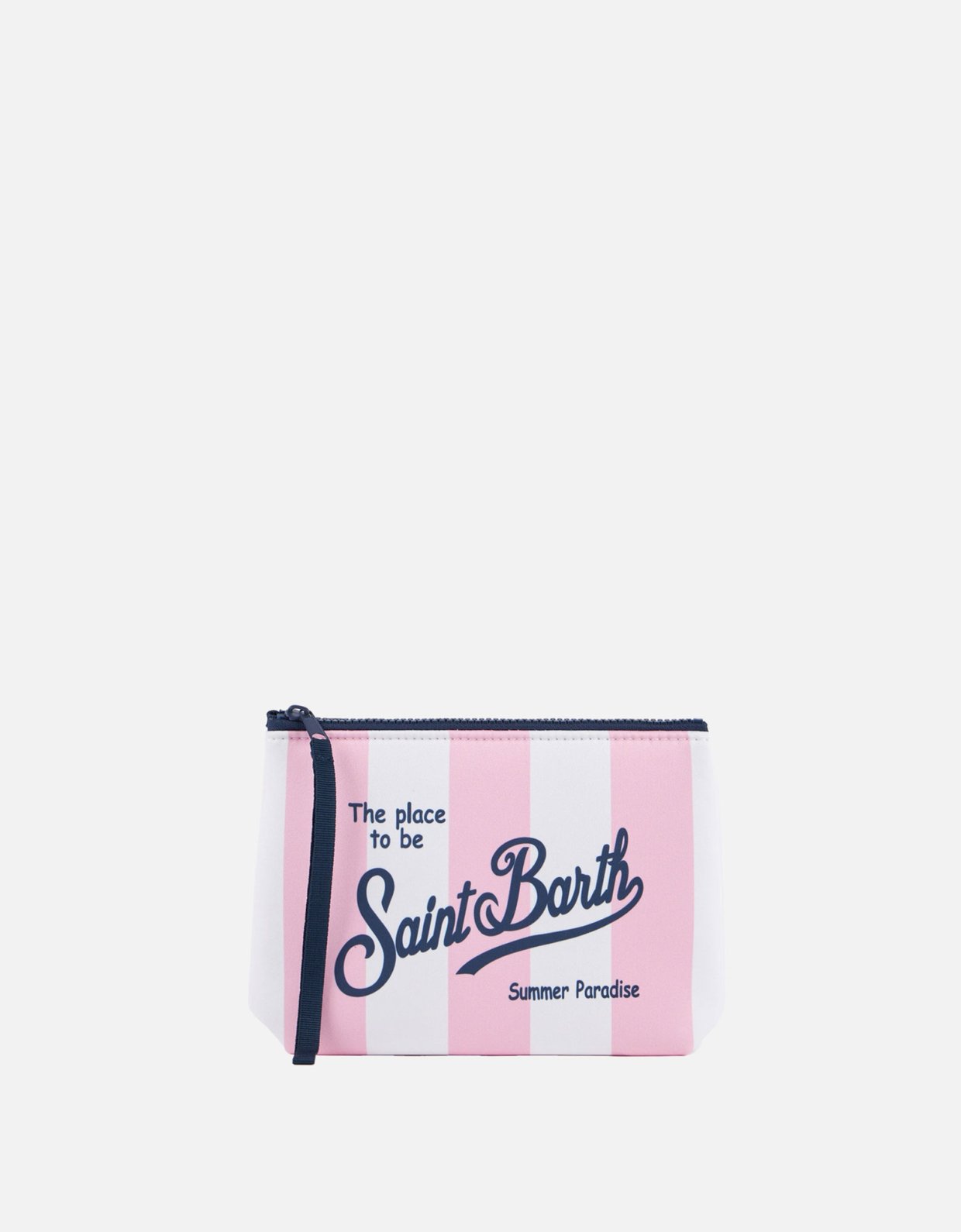 MC2 Saint Barth Aline scuba pochette pink with striped print