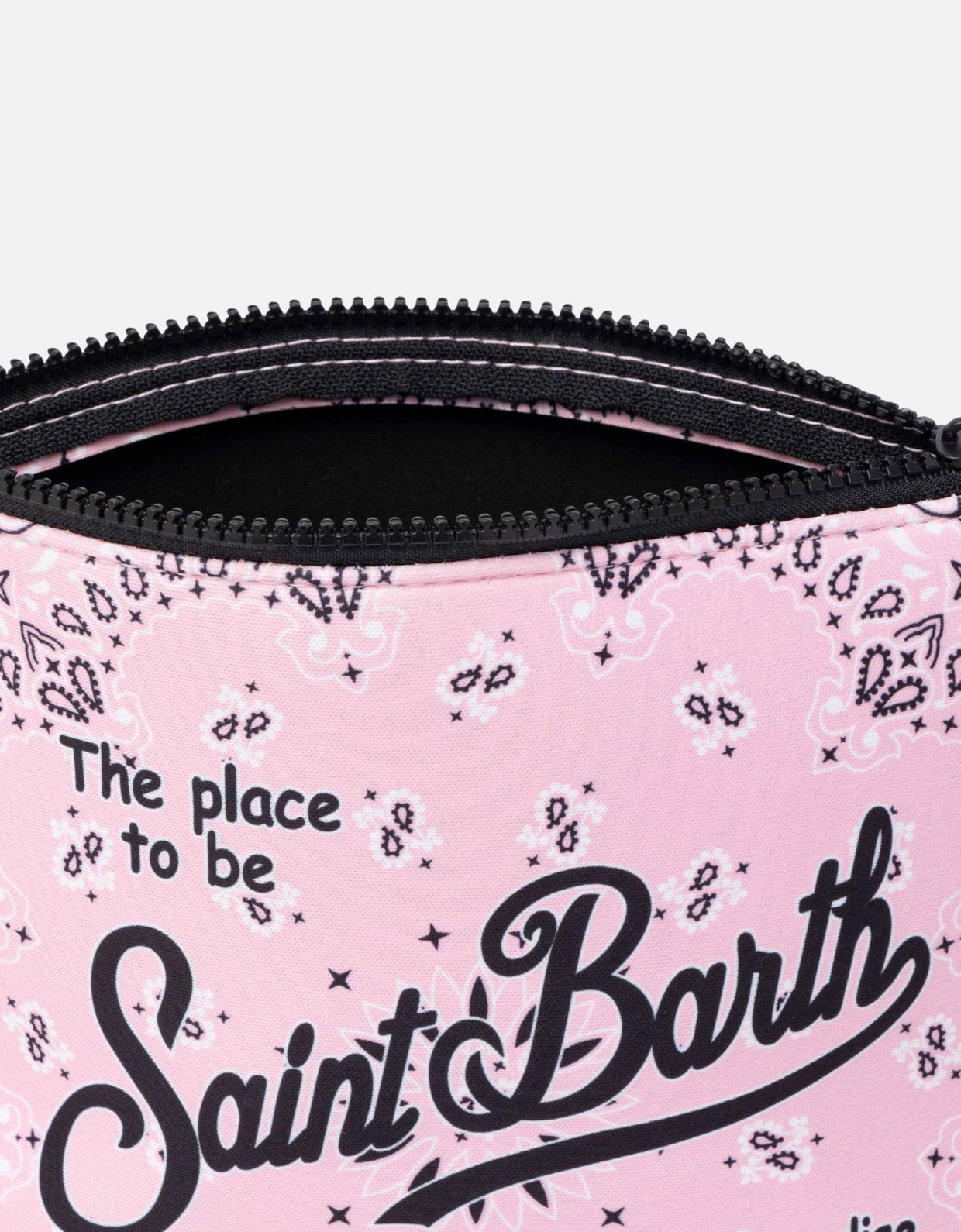 MC2 Saint Barth Aline scuba pochette pink with bandanna print