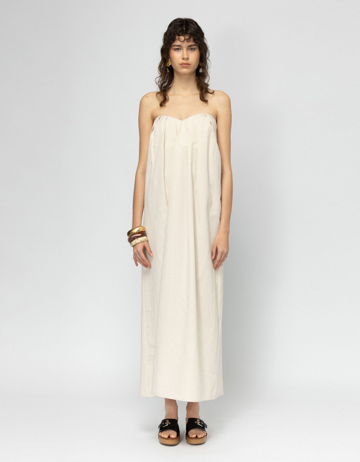 Mallory the label Aperol beige dress