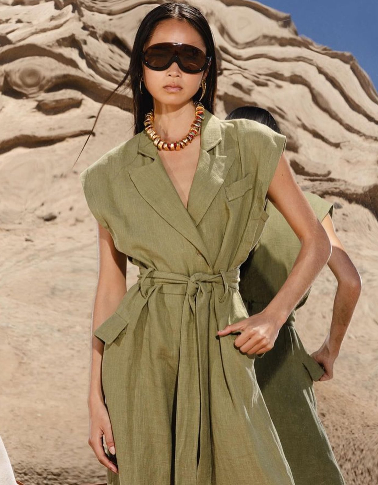 Mallory the label Apu jumpsuit olive