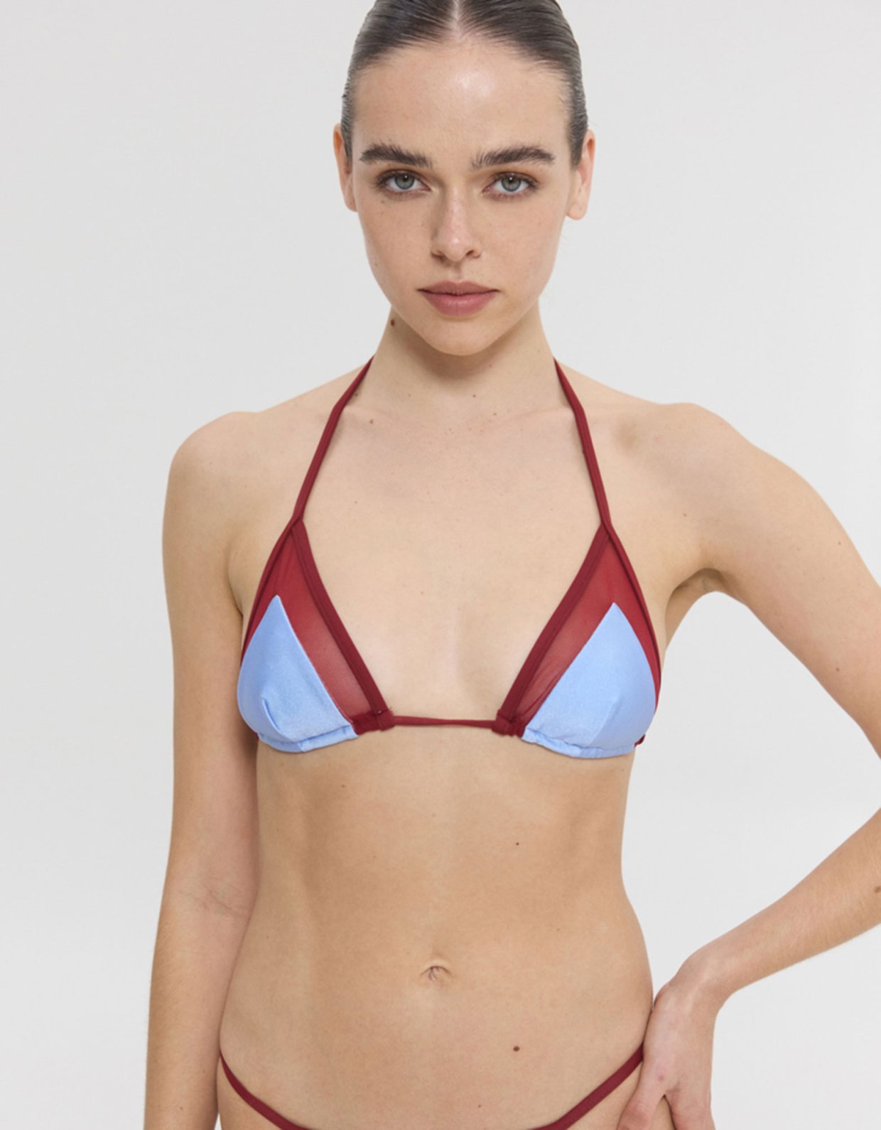 Sunset go Azalea bikini shiny ciel/wine