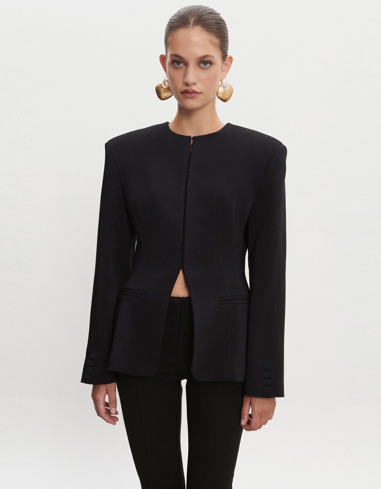 Nadia Rapti Hourglass blazer black