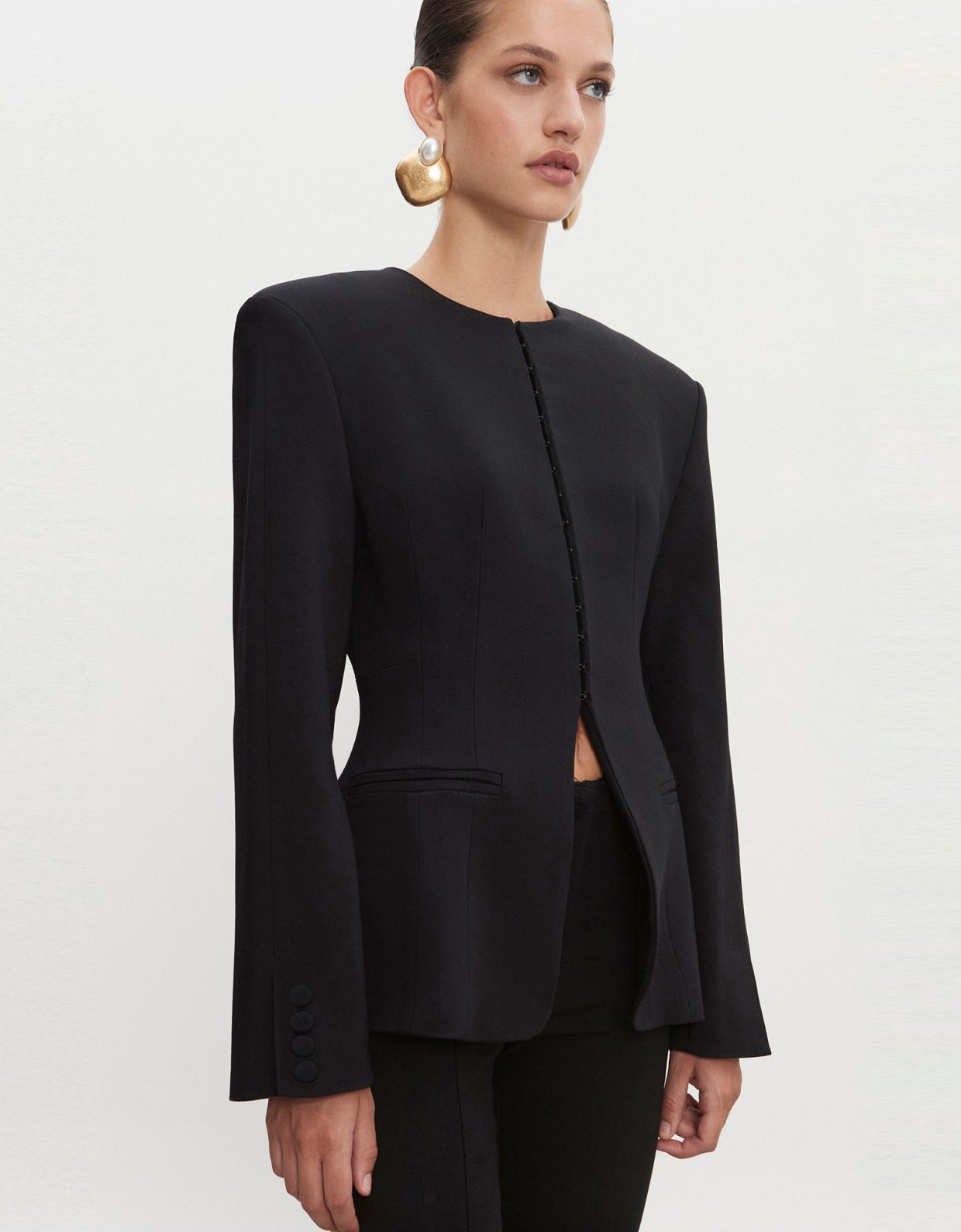 Nadia Rapti Hourglass blazer black