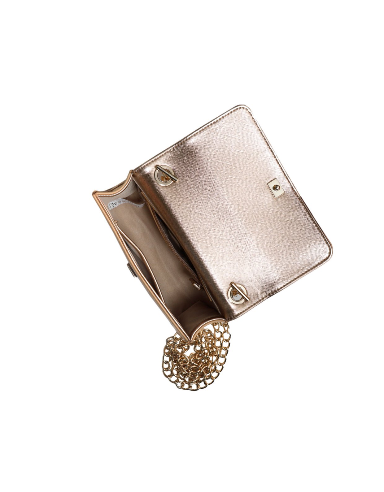 By Byblos Olivia metal flap bag bronze