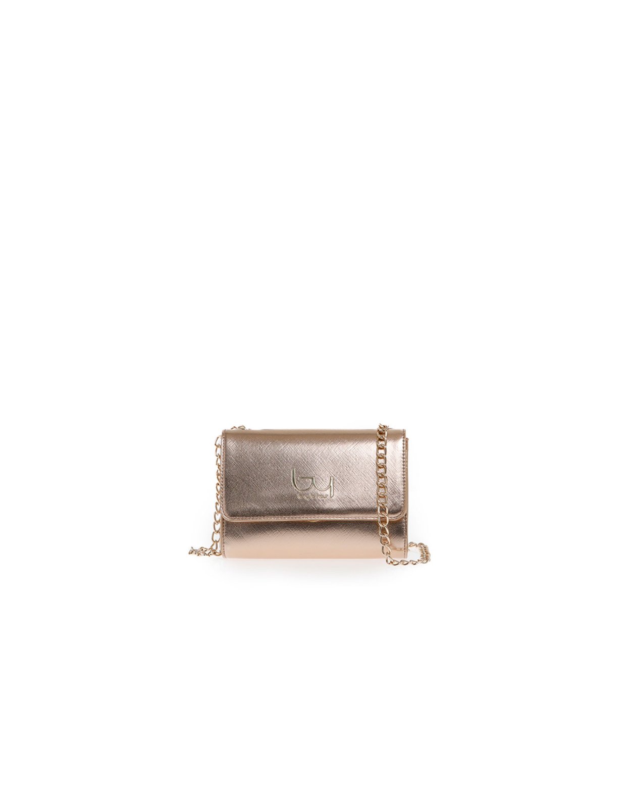 By Byblos Olivia metal flap bag bronze