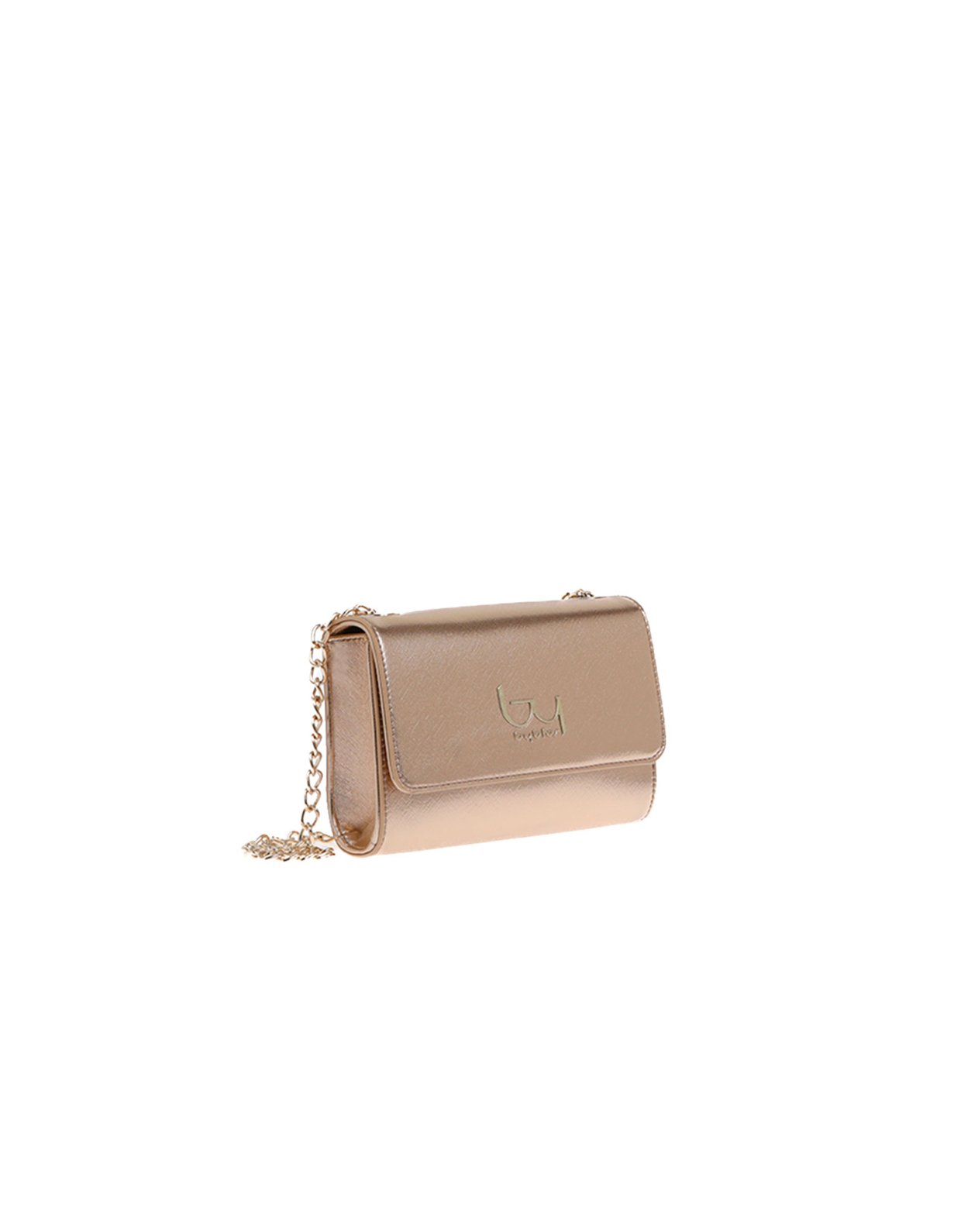 By Byblos Olivia metal flap bag bronze