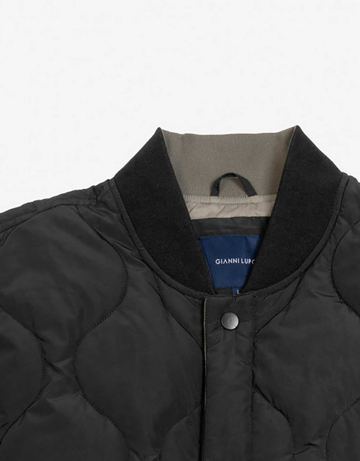 Gianni Lupo Quilted bomber jacket black