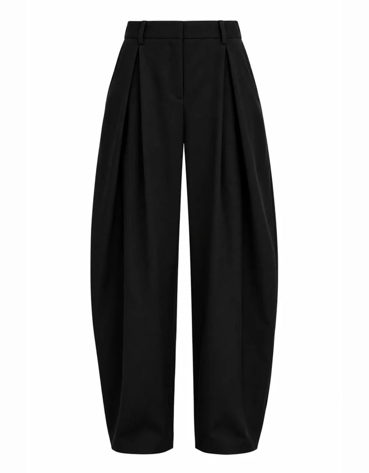 Eveleya Black oversized barrel leg tailored pants