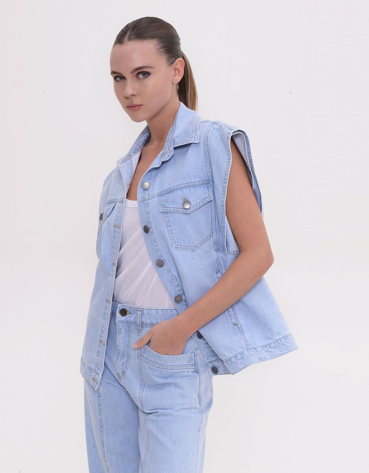Sac Jeans Blair vest light blue