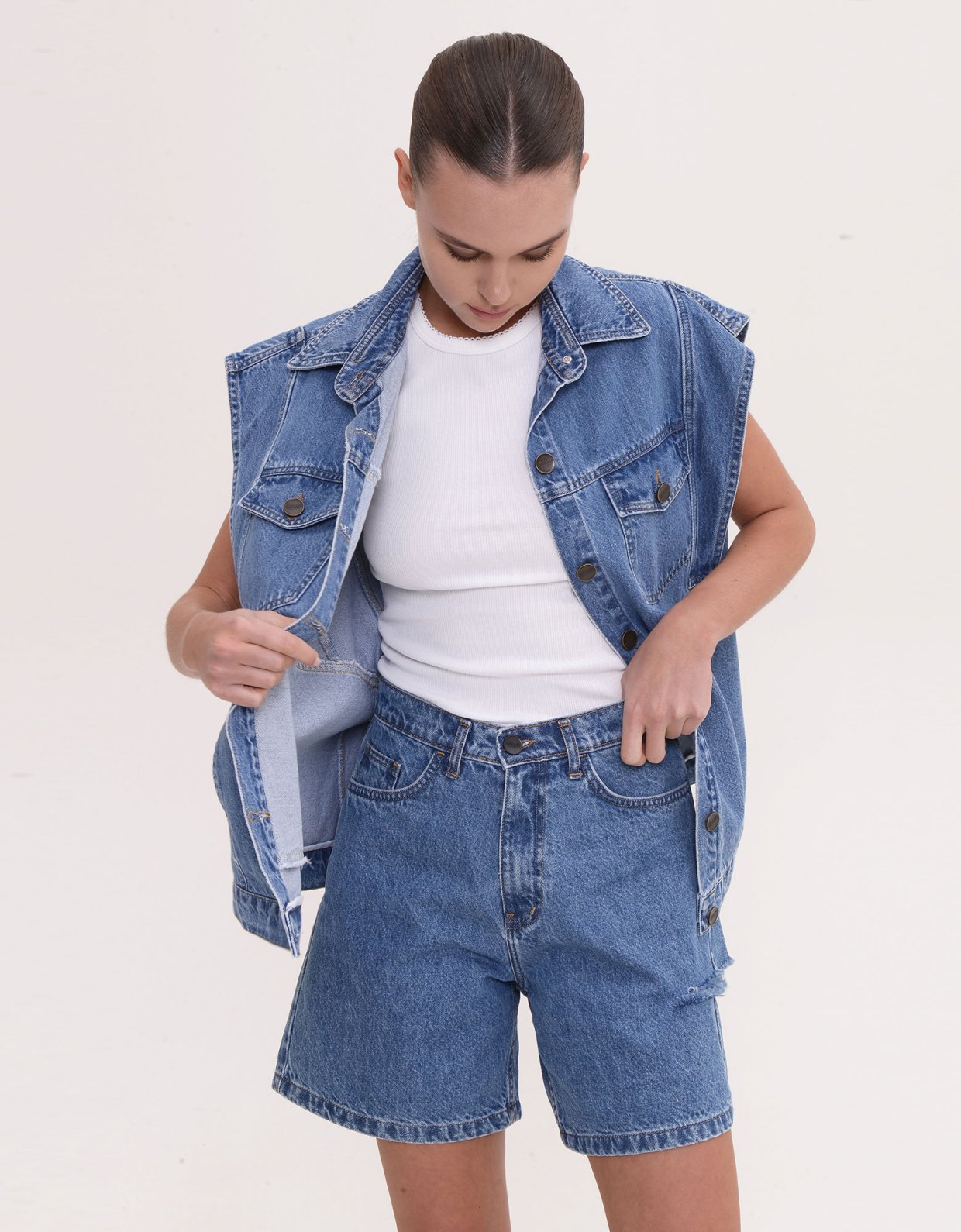 Sac Jeans Blair vest mid blue