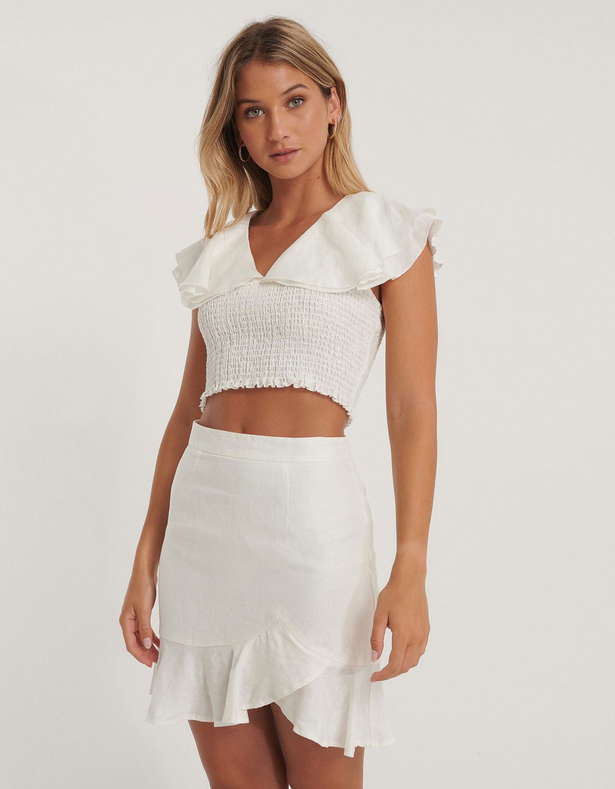 NA-KD Bottom flounce mini skirt