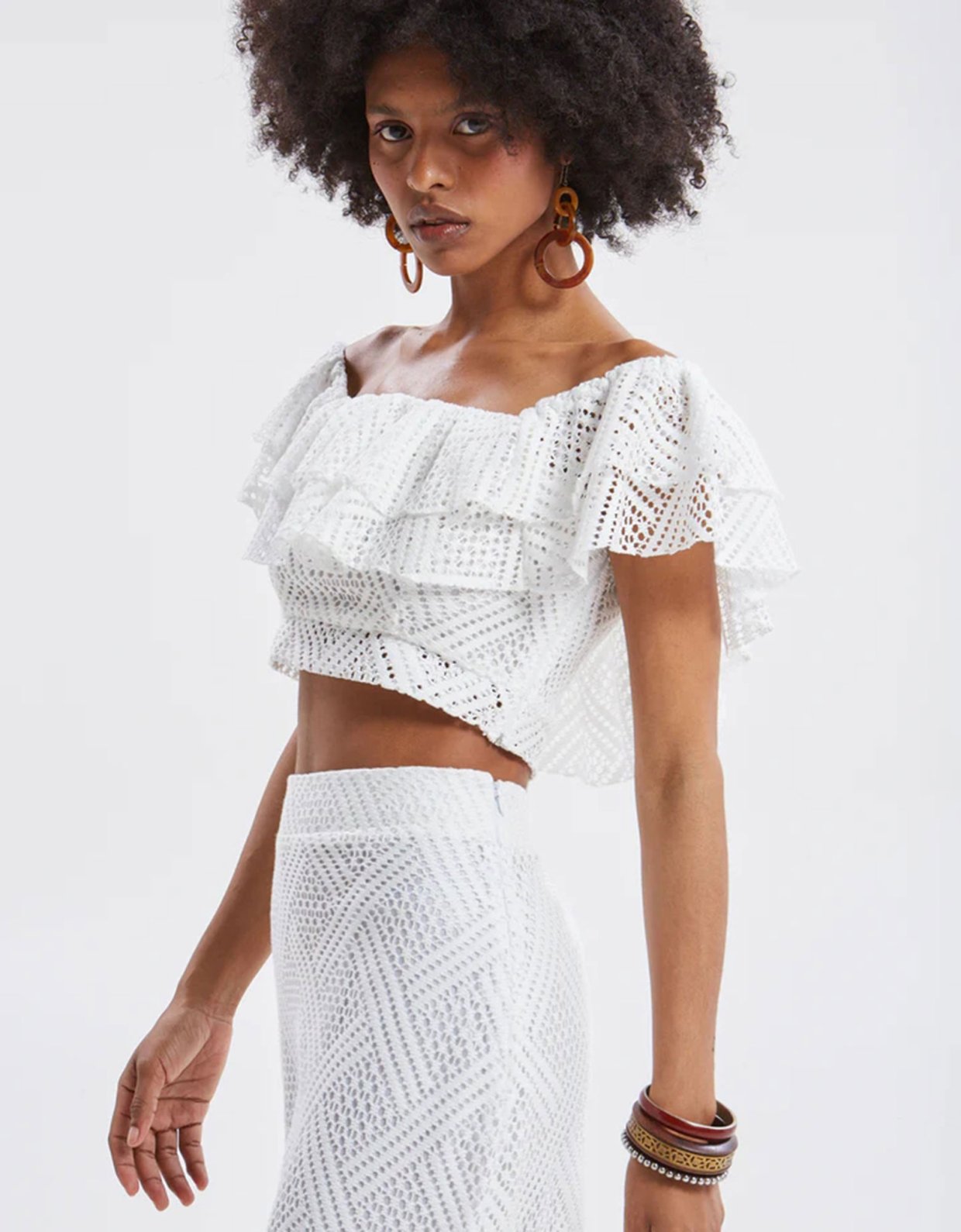 Ananke Clothing Nora knitted skirt white