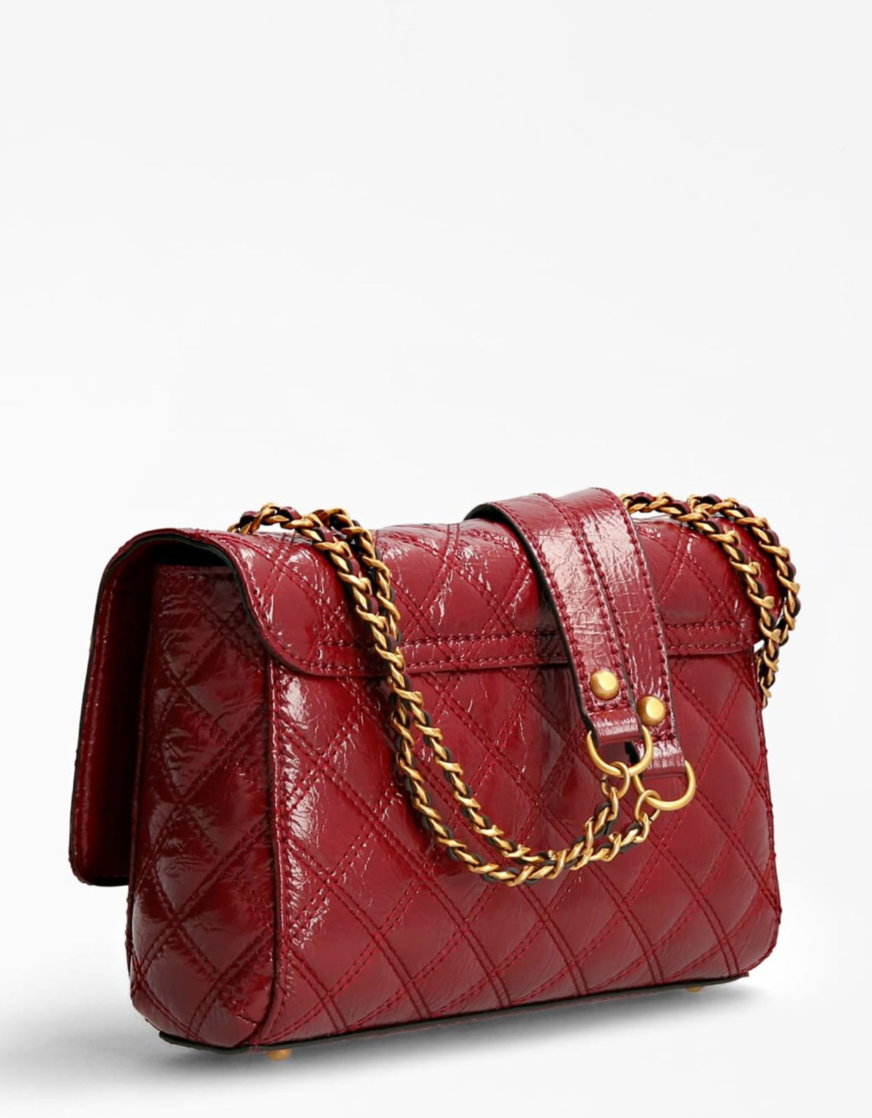 Guess Cessily convertible crossbody bag beet red