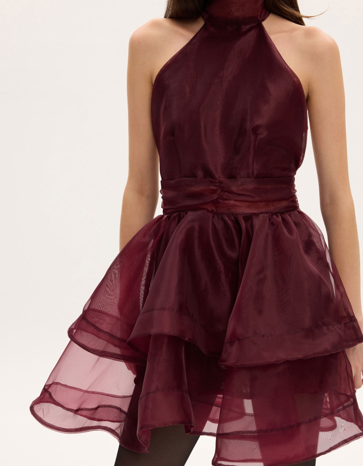Ciel Concept Margot organza mini dress bordeaux