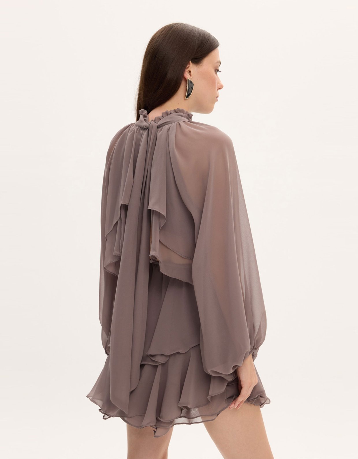 Ciel Concept Melanie grey ruffle dress