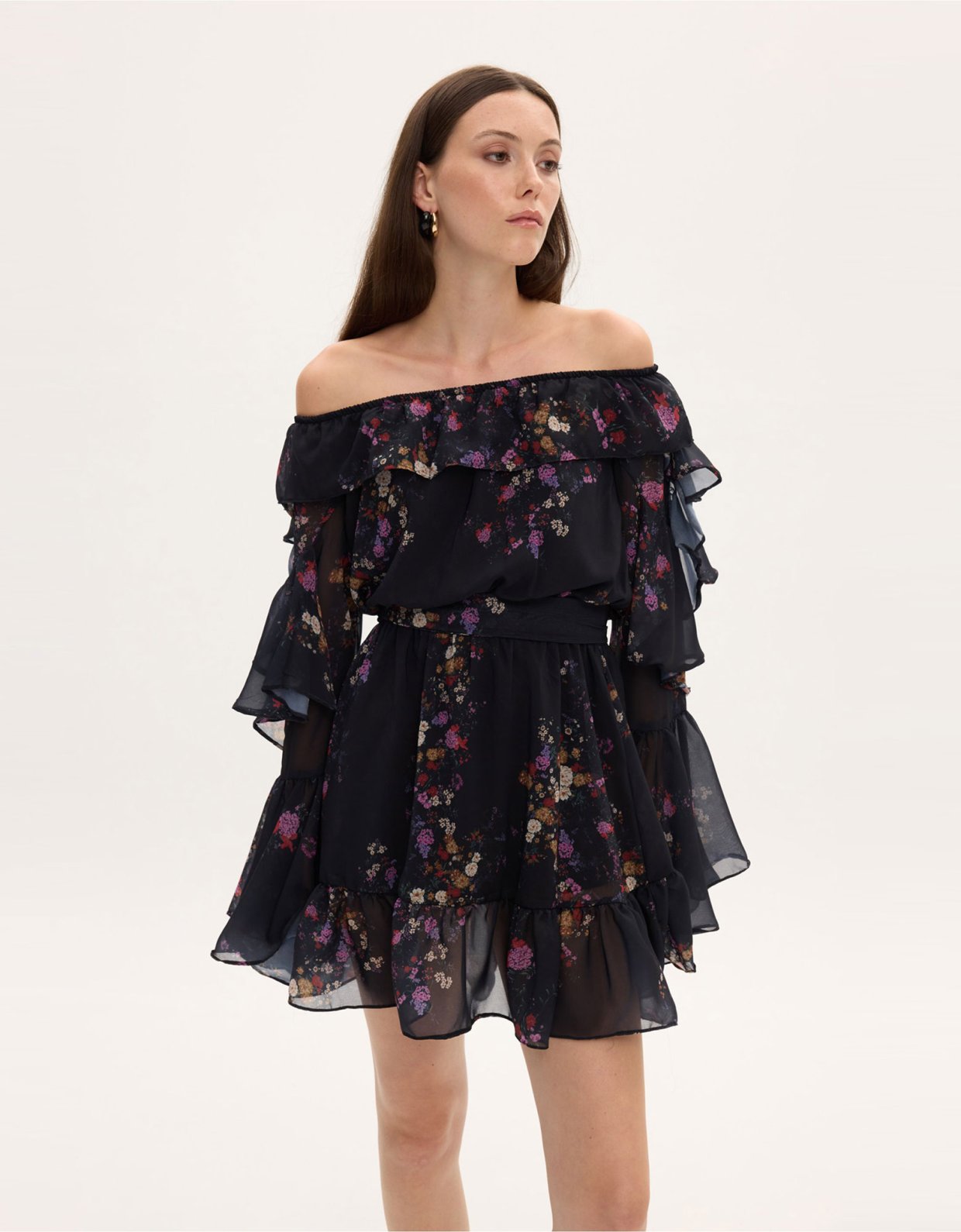 Ciel Concept Eliza off shoulder mini ruffle dress