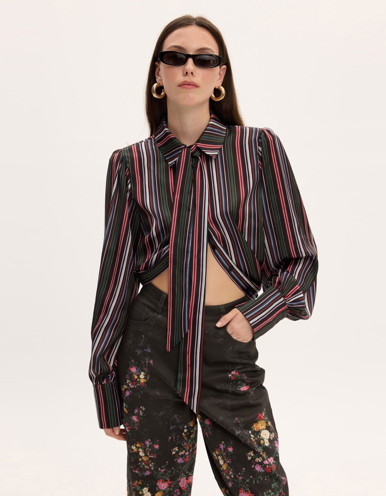 Ciel Concept Eliza striped satin shirt