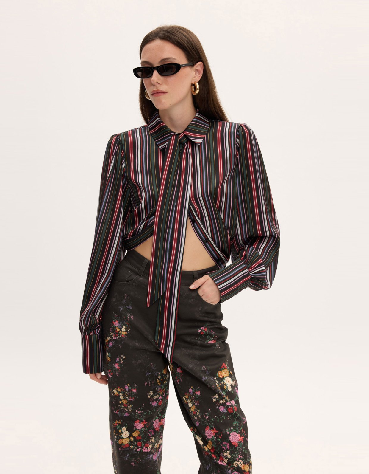 Ciel Concept Eliza striped satin shirt