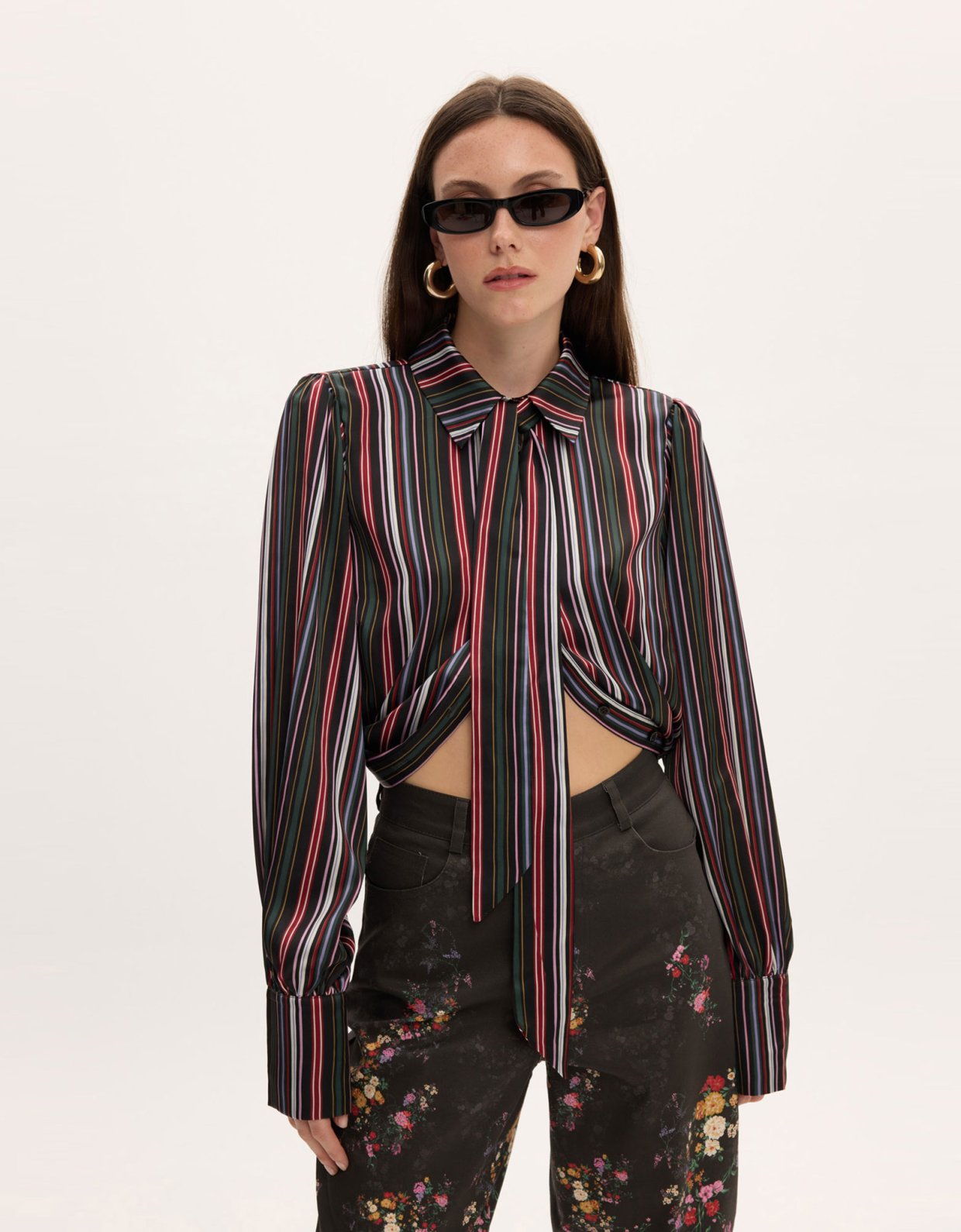 Ciel Concept Eliza striped satin shirt
