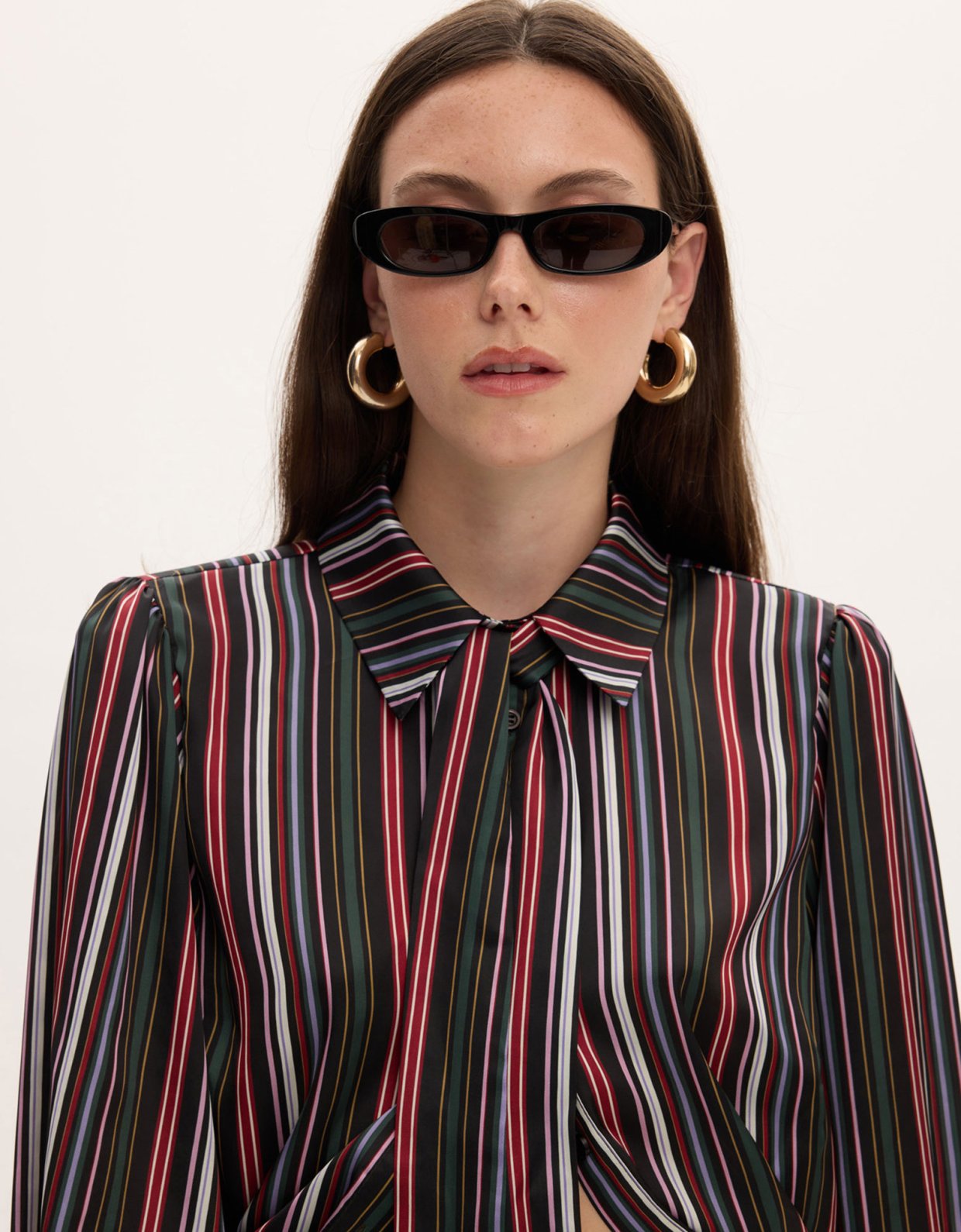 Ciel Concept Eliza striped satin shirt